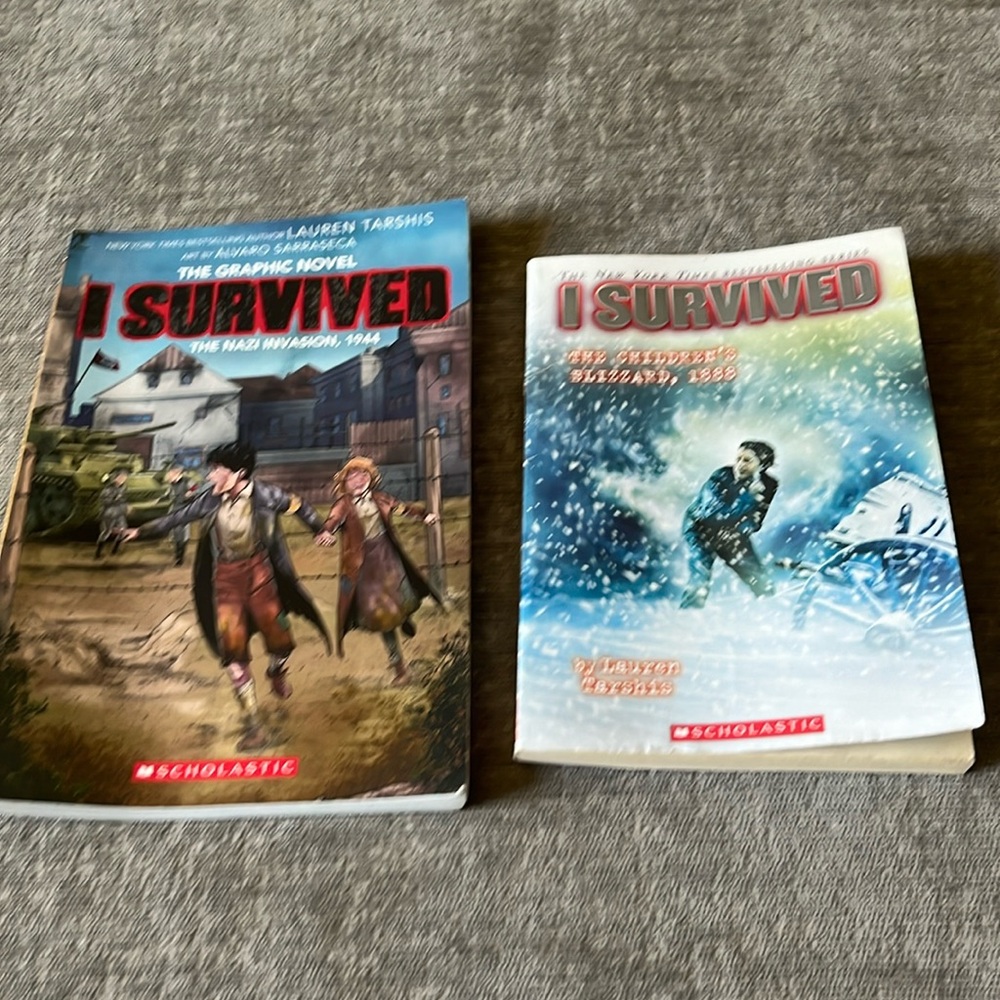 Good condition paperback books from the “I Survived” series by Lauren Tarshis